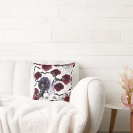 Cojín Decorativo Hermoso y espeluznante | Rosas góticos oscuros con