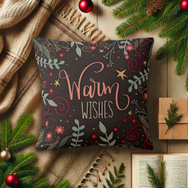 Cojín Decorativo Hermosos Deseos Cálidos Holiday Brown Pillow