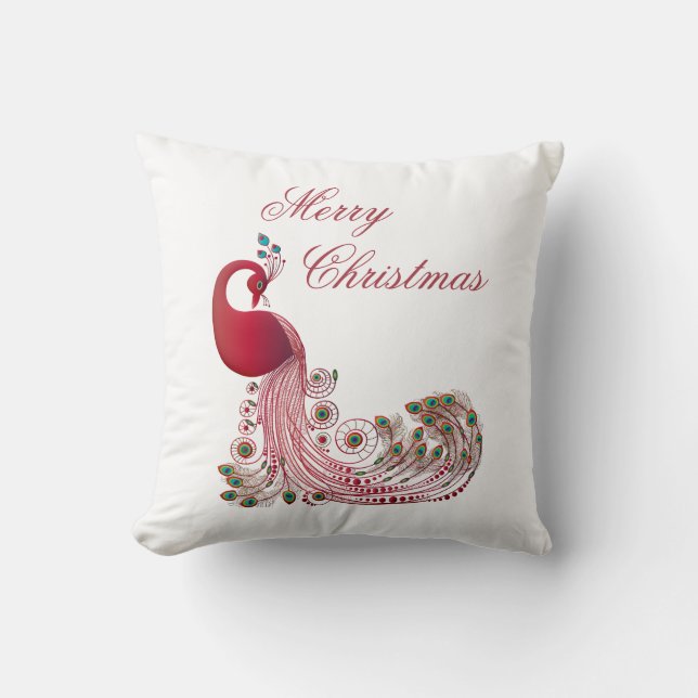 Cojín Decorativo Hermosos Navidades Peacock (Anverso)