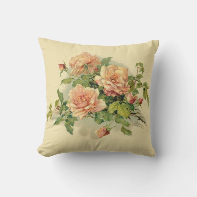 Cojín Decorativo Hermosos Rosas de Catherine Klein (Anverso)