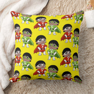Cojín Decorativo Héroe de acciones de cumpleaños de niños