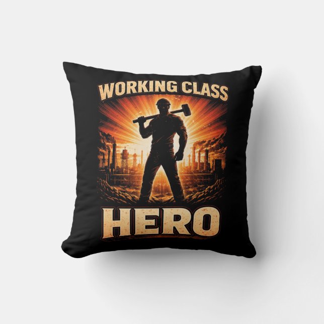 Cojín Decorativo Héroe de la Clase Trabajadora (Anverso)