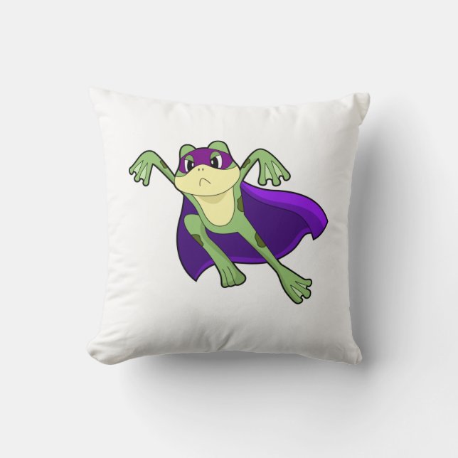 Cojín Decorativo Héroe de rana (Anverso)