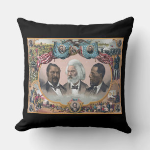 Cojín Decorativo Héroes abolicionistas negros, Bailey Douglass