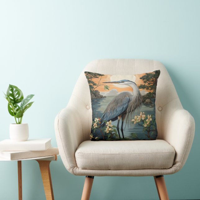 Cojín Decorativo Heron en estanque (Silla)