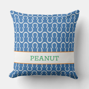 Cojín Decorativo Herraduras Mascota de caballos azules foto Keepsak