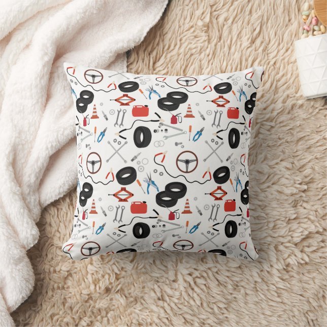 Cojín Decorativo Herramientas mecánicas para automóviles (Manta)