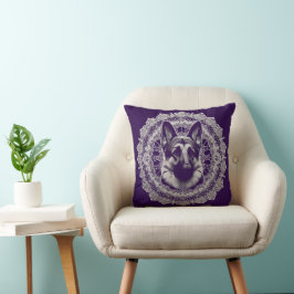 Cojín Decorativo Herzenswärme im Design Schäferhund und Gedicht