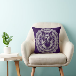 Cojín Decorativo Herzenswärme im Design Schäferhund und Gedicht