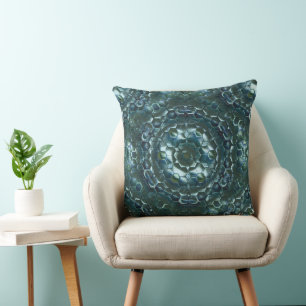 Cojín Decorativo Hexágonos abstractos en la luminosidad manchada de