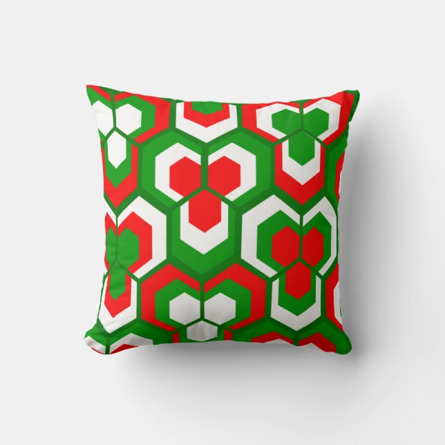 Cojín Decorativo Hexagons Flowers (Anverso)