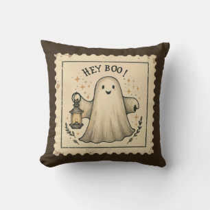 Cojín Decorativo Hey Boo Retro Ghost Pillow - Cute Vintage