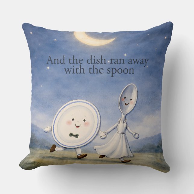 Cojín Decorativo Hey Diddle Diddle Dish and Spoon Pillow (Anverso)