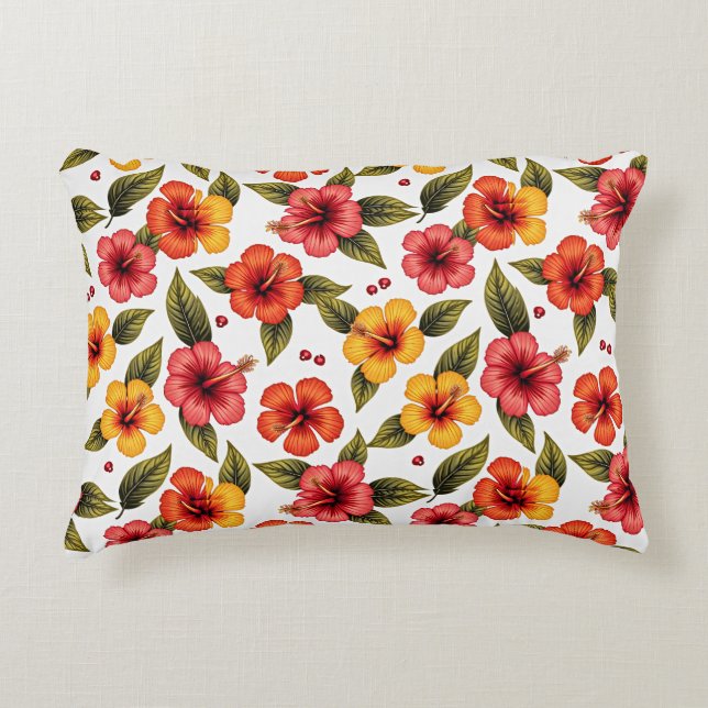 Cojín Decorativo Hibiscus Bloom Bliss (Anverso)