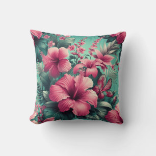 Cojín Decorativo Hibiscus exótico - Floral tropical