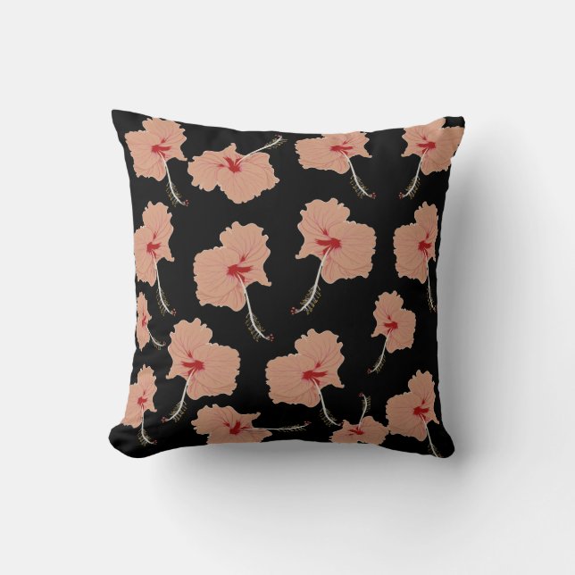 Cojín Decorativo Hibiscus Floral Art (Anverso)