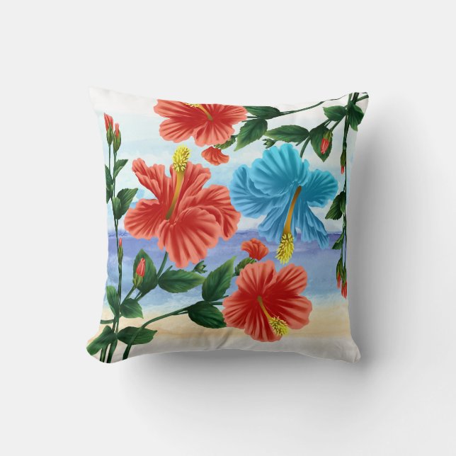 Cojín Decorativo Hibiscus Hawaiian Pillow (Anverso)