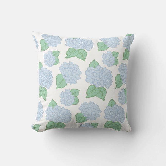 Cojín decorativo Hidrangea Azul (Anverso)