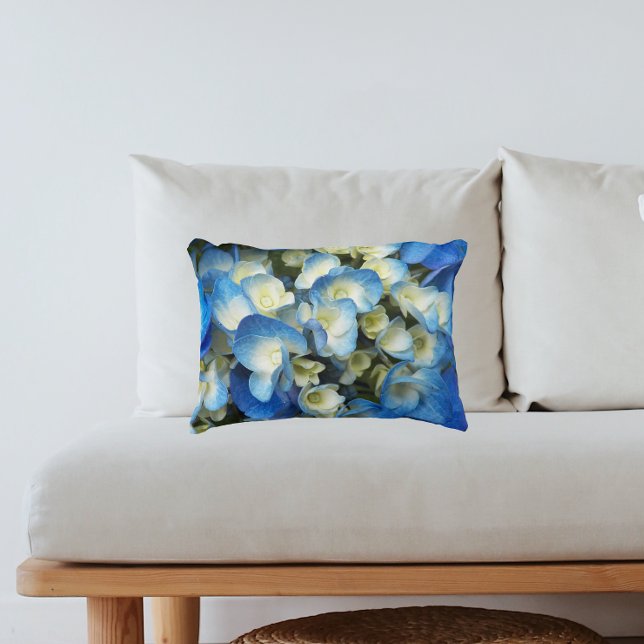 Cojín Decorativo Hidrangea Azul bonito Floral (In Situ Sofa)