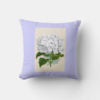 Cojín Decorativo Hidrangea blanca Ilustraciones botánicos de cosech