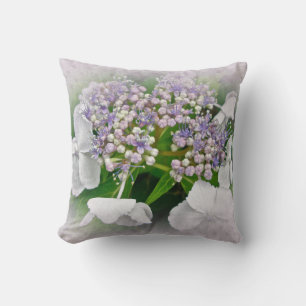 Cojín Decorativo Hidrangea rosa de lavanda blanca - Pillow