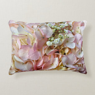 Cojín Decorativo Hidrangea rosa pálida con aliento para el bebé