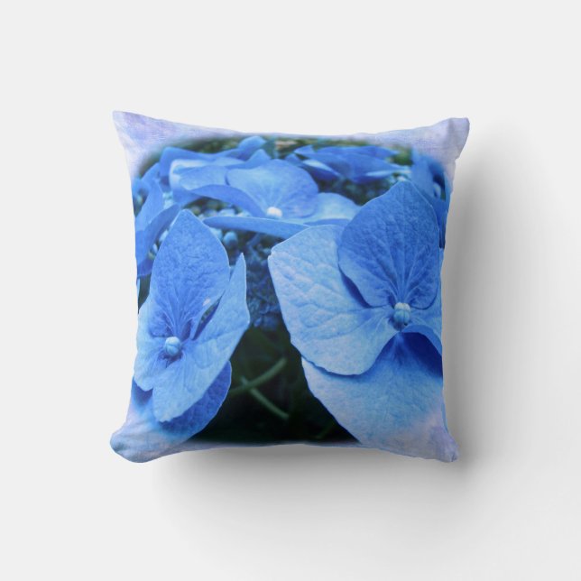 Cojín Decorativo Hidrangeas azules - Pillow (Anverso)