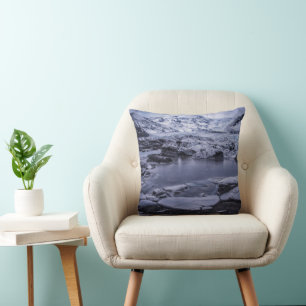 Cojín Decorativo Hielo y nieve Glaciar Sólheimajökull, Islandia