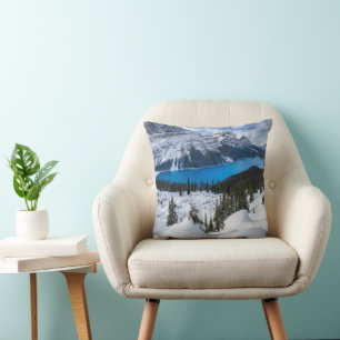 Cojín Decorativo Hielo y nieve Lago Peyto, Rockies Canadienses