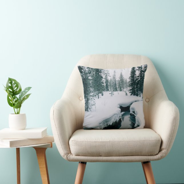 Cojín Decorativo Hielo y nieve | Secuencia en un paisaje invernal n (Silla)