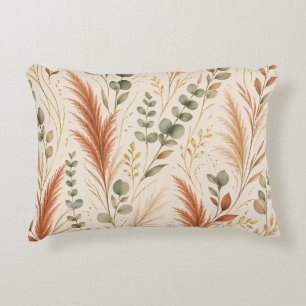 Cojín Decorativo Hierba de Pampas de Terracota Eucalipto Neutral Bo