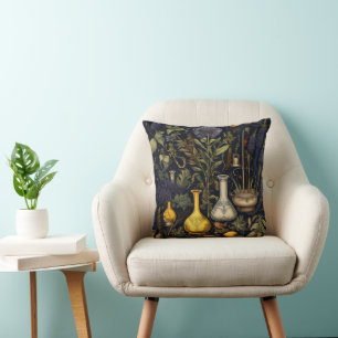 Cojín Decorativo Hierbas Mágicas de Alquimia