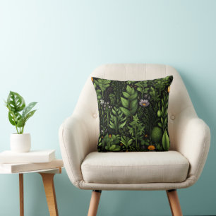 Cojín Decorativo Hierbas Verdes Oscuros