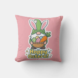 Cojín Decorativo High-quality "Hoppy Easter" gnome illustration
