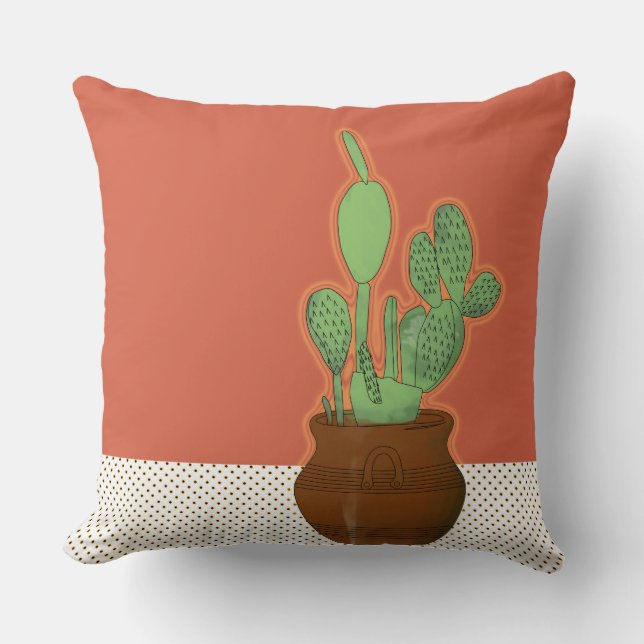 Cojín Decorativo Higo chumbo Potted (Anverso)
