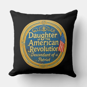 Cojín Decorativo Hija Revolución Americana Descendiente Patriota