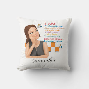 Cojín Decorativo hija sarcástica personalizada para adolescente ing