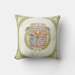 Cojín Decorativo Hijos de la Revolución Americana SAR Est 1889 Orgu