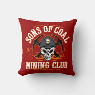Cojín Decorativo HIJOS DEL club de minería de CARBÓN