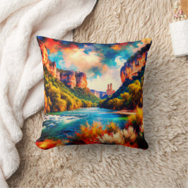 Cojín Decorativo "Hill Country Haven: Paisaje de Texas Hill Country