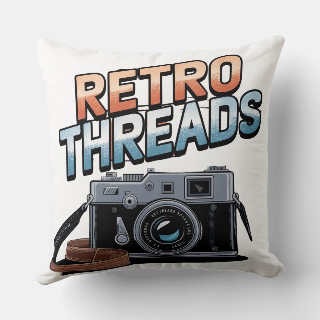 Cojín Decorativo Hilos de discusión retro (Reverso )