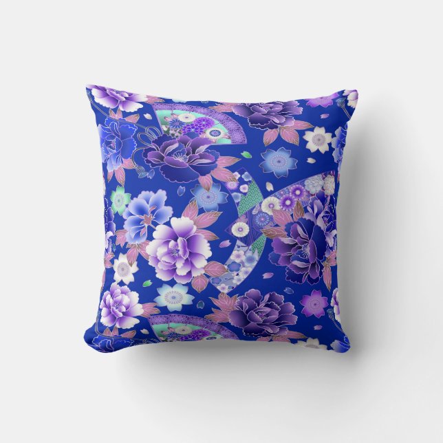 Cojín Decorativo Hinchas y flores de Japón (Anverso)