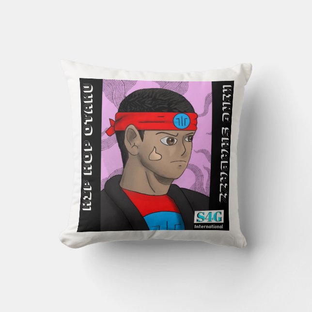 Cojín Decorativo Hip Hop Otaku (Anverso)