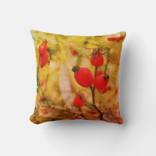 Cojín Decorativo hip Rosa Fotografía de otoño Art Cushion