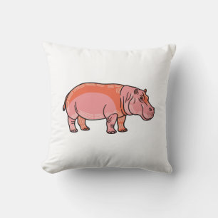Cojín Decorativo Hipopótamo Rosa