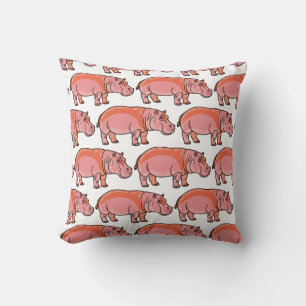 Cojín Decorativo Hipopótamo Rosa