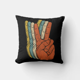 Cojín Decorativo Hippie de la época de la paz retro de los años 60