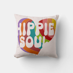 Cojín Decorativo Hippie Soul 60 años 60 corazón retro vintage