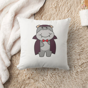 Cojín Decorativo Hippo Halloween Cute Diablo Vampistez