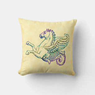 Cojín Decorativo Hippocampus Vintage Art Pillow
